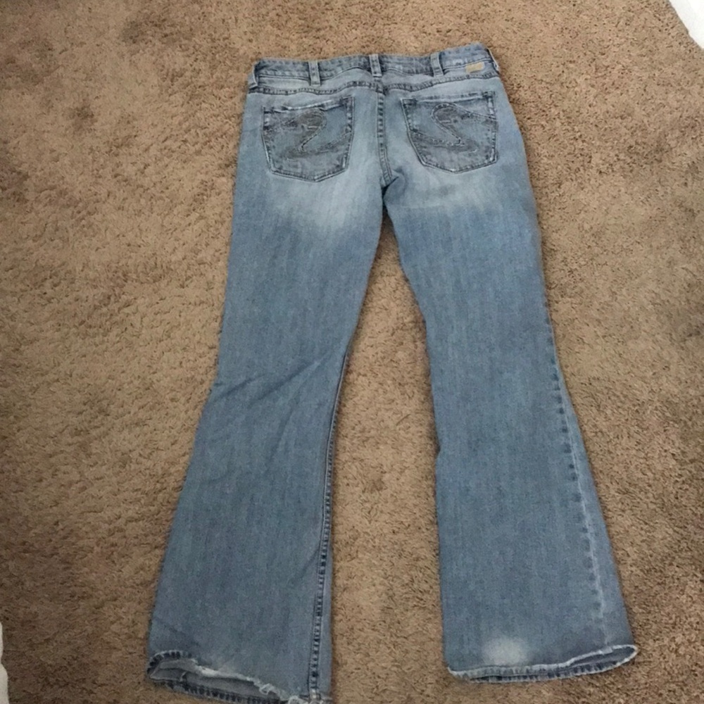 Silver wide leg jeans